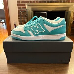 Brand new!  Men’s New Balance 480 sneakers!  Size 11 in airy teal.